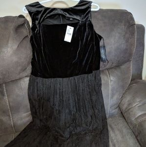 Lane Bryant Size 16 Velvet and Lace Cut-out Dress